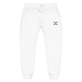 Embroidered Minimal Logo Sweatpants — Cozy Unisex Fleece Joggers