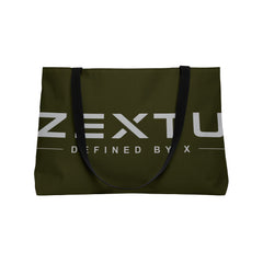 Weekender Tote Bag — ZEXTU 'Defined By X' Olive Travel Tote
