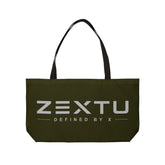 Weekender Tote Bag — ZEXTU 'Defined By X' Olive Travel Tote