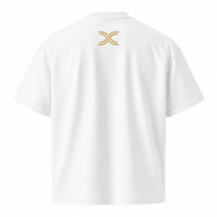 Unisex organic oversized high neck t-shirt