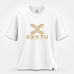 Unisex organic oversized high neck t-shirt