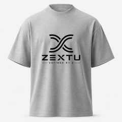 Unisex organic oversized high neck t-shirt