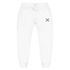 Embroidered Minimal Logo Sweatpants — Cozy Unisex Fleece Joggers