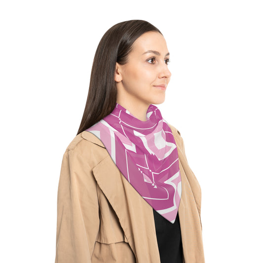 Stylish Geometric Pink Poly Scarf - Perfect for Fashion Lovers & Special Occasions!