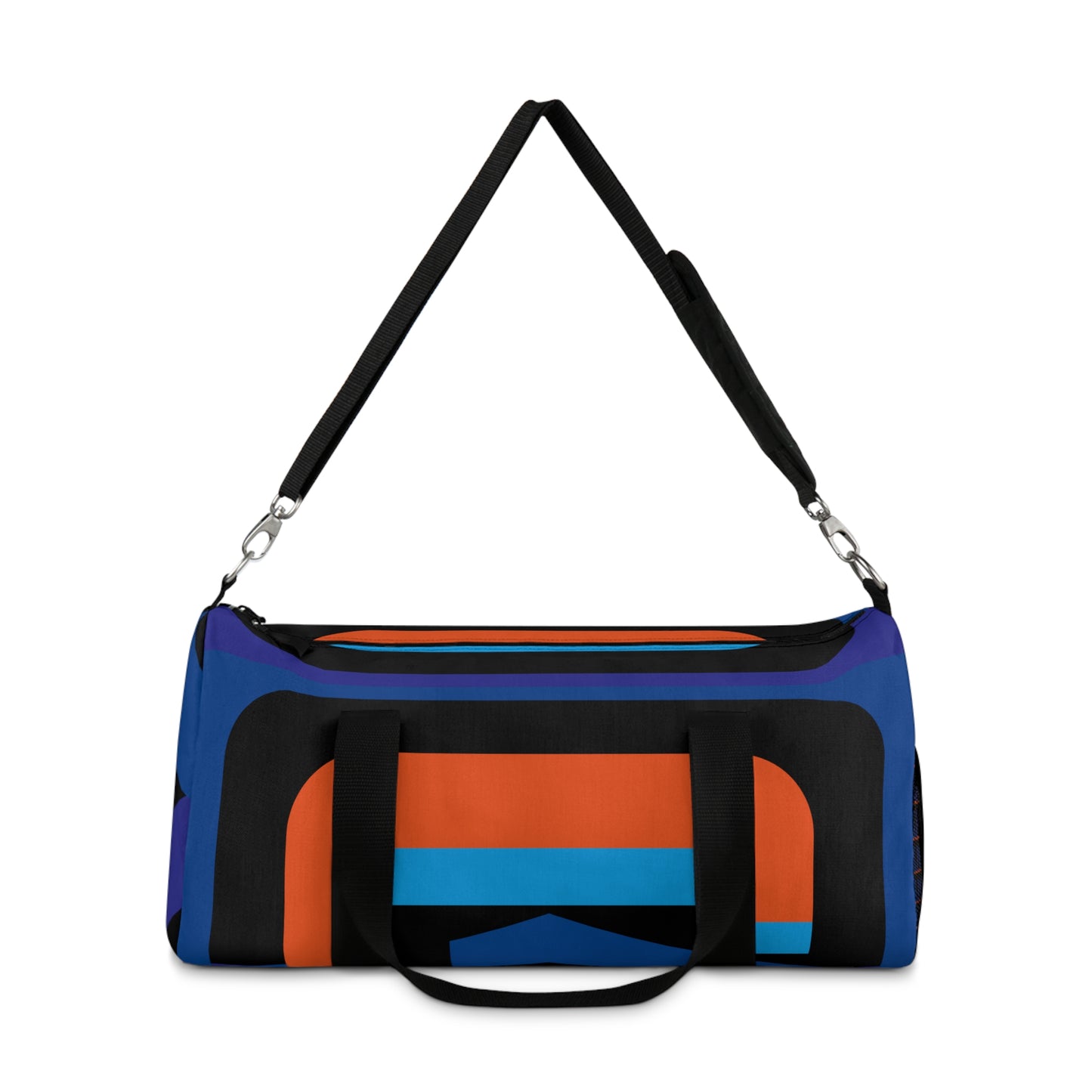 Vibrant orange Geometric Duffel Bag - Perfect for Gym, Travel & Weekend Getaways