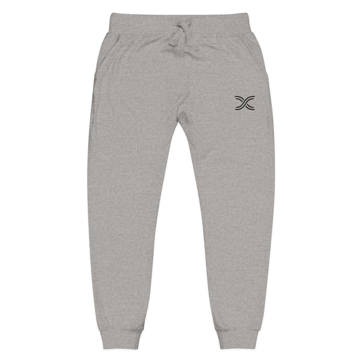 Embroidered Minimal Logo Sweatpants — Cozy Unisex Fleece Joggers