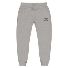 Embroidered Minimal Logo Sweatpants — Cozy Unisex Fleece Joggers