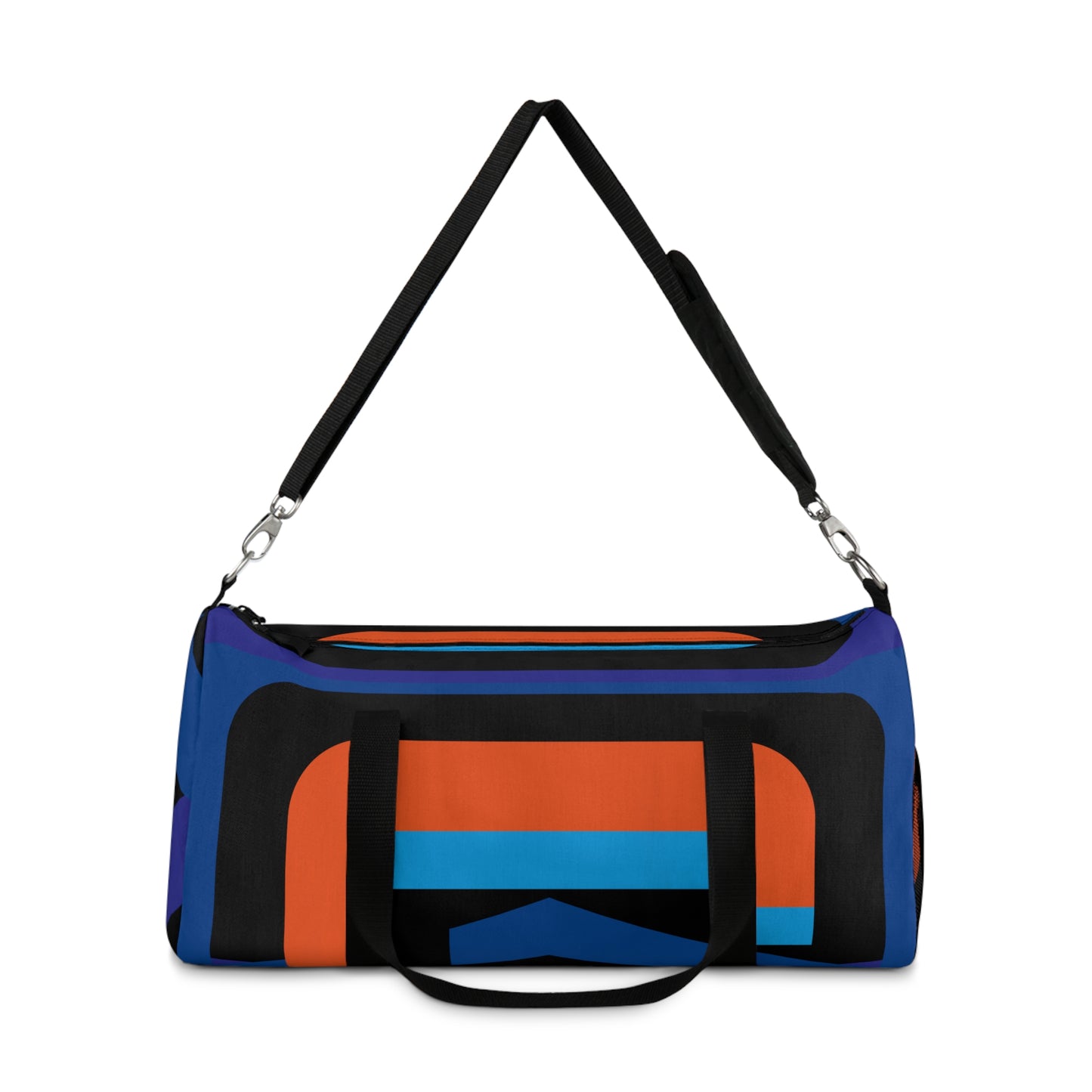 Vibrant orange Geometric Duffel Bag - Perfect for Gym, Travel & Weekend Getaways