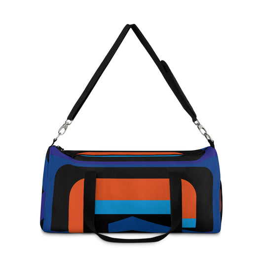 Vibrant orange Geometric Duffel Bag - Perfect for Gym, Travel & Weekend Getaways