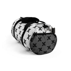 Monochrome X Pattern Duffel Bag – Minimalist Travel Gym Bag