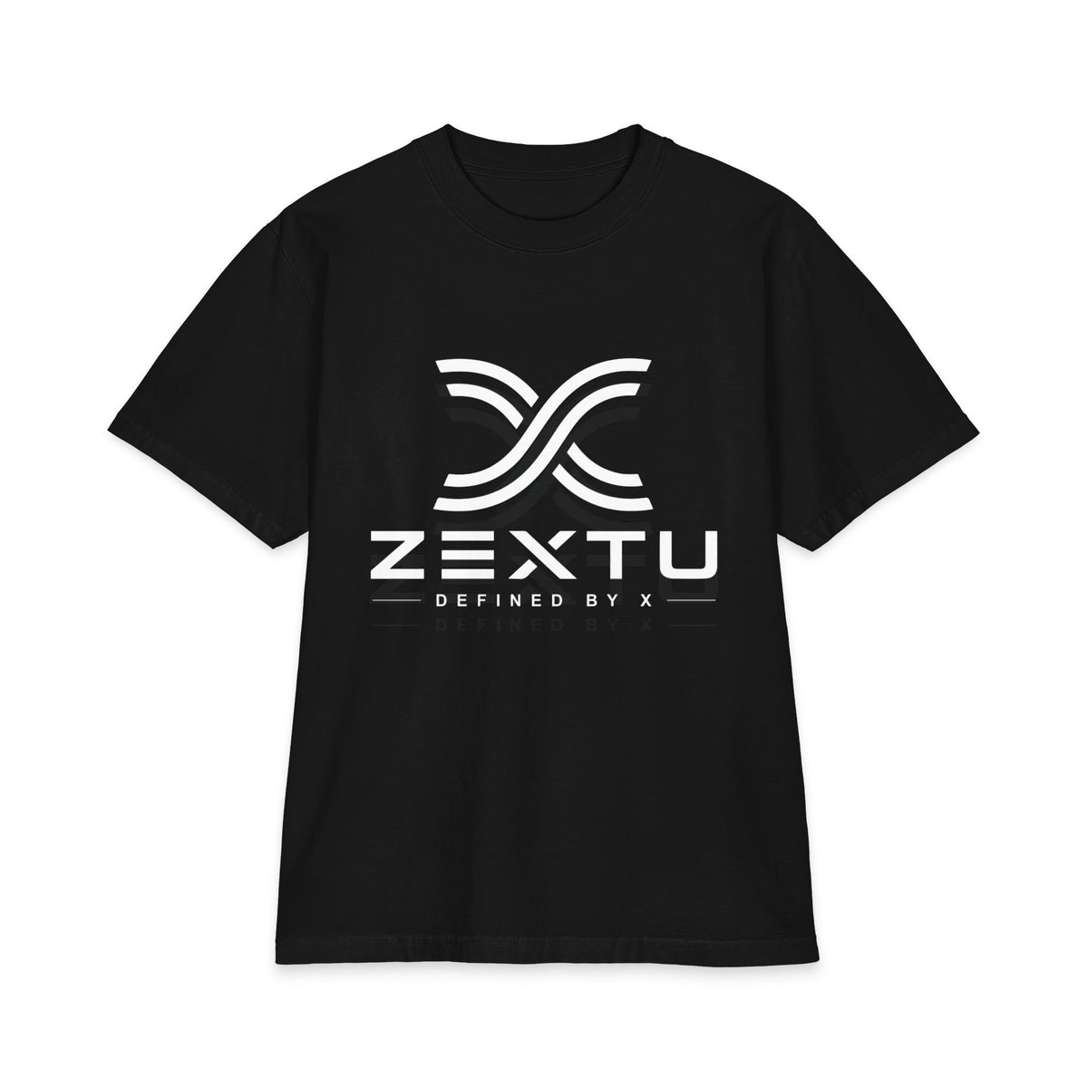 ZEXTU Logo T-Shirt — Minimalist Streetwear Graphic Tee with 'ZEXTU Defined by X'