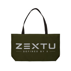 Weekender Tote Bag — ZEXTU 'Defined By X' Olive Travel Tote