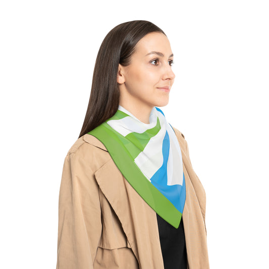 Vibrant Geometric Poly Scarf - Perfect for Spring Fashion and Everyday Style
