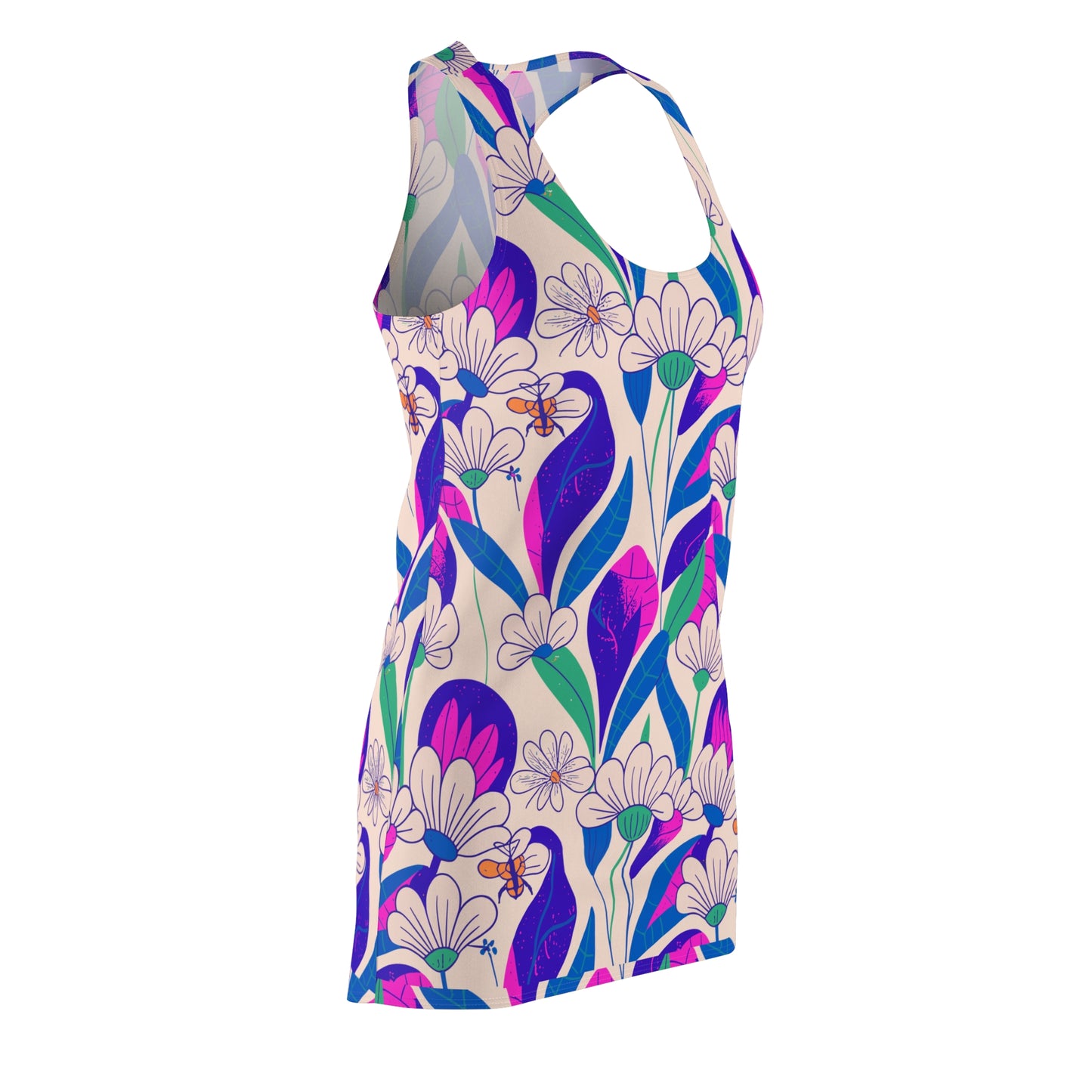 Vibrant Floral Racerback Dress