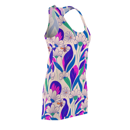 Vibrant Floral Racerback Dress