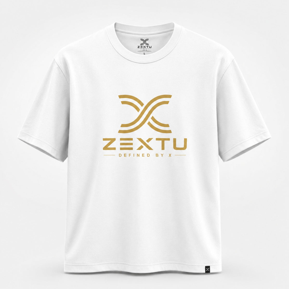 Unisex organic oversized high neck t-shirt