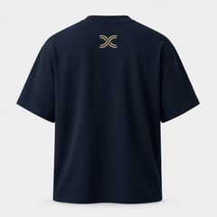 Unisex organic oversized high neck t-shirt