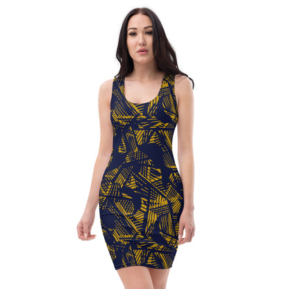 Black and Gold queen Bodycon dress