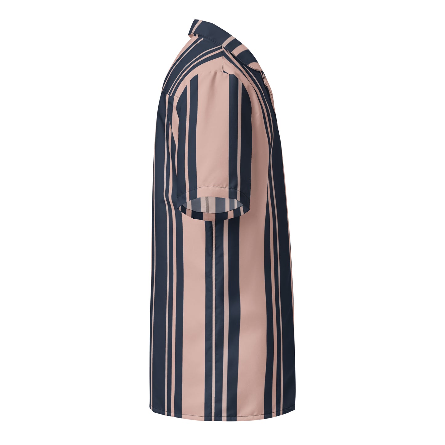 Black and Brown stripes Unisex button shirt