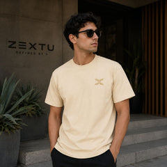 ZEXTU™ X Logo Tee — Cream